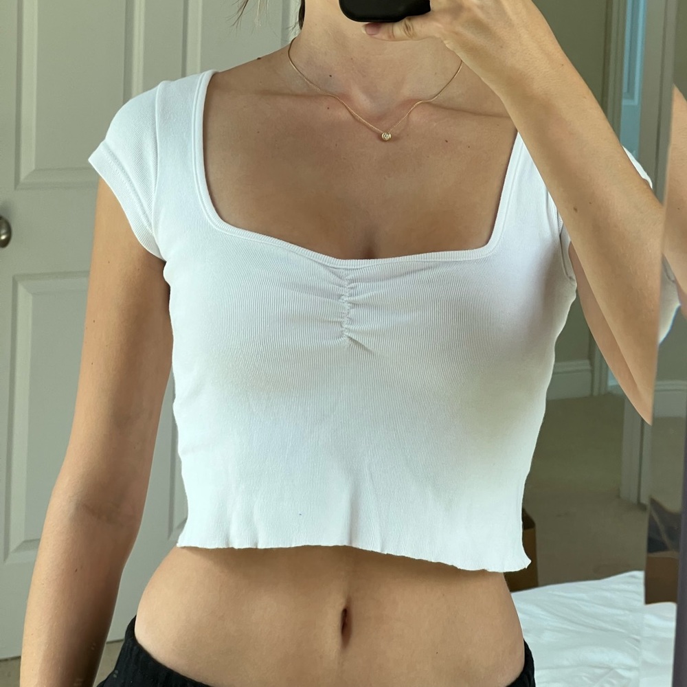 brandy short sleeve crop top